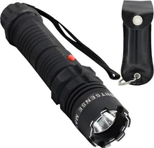 FIGHTSENSE Rechargeable Flashlight Stun Gun Pepper Spray Combo for Self Defense