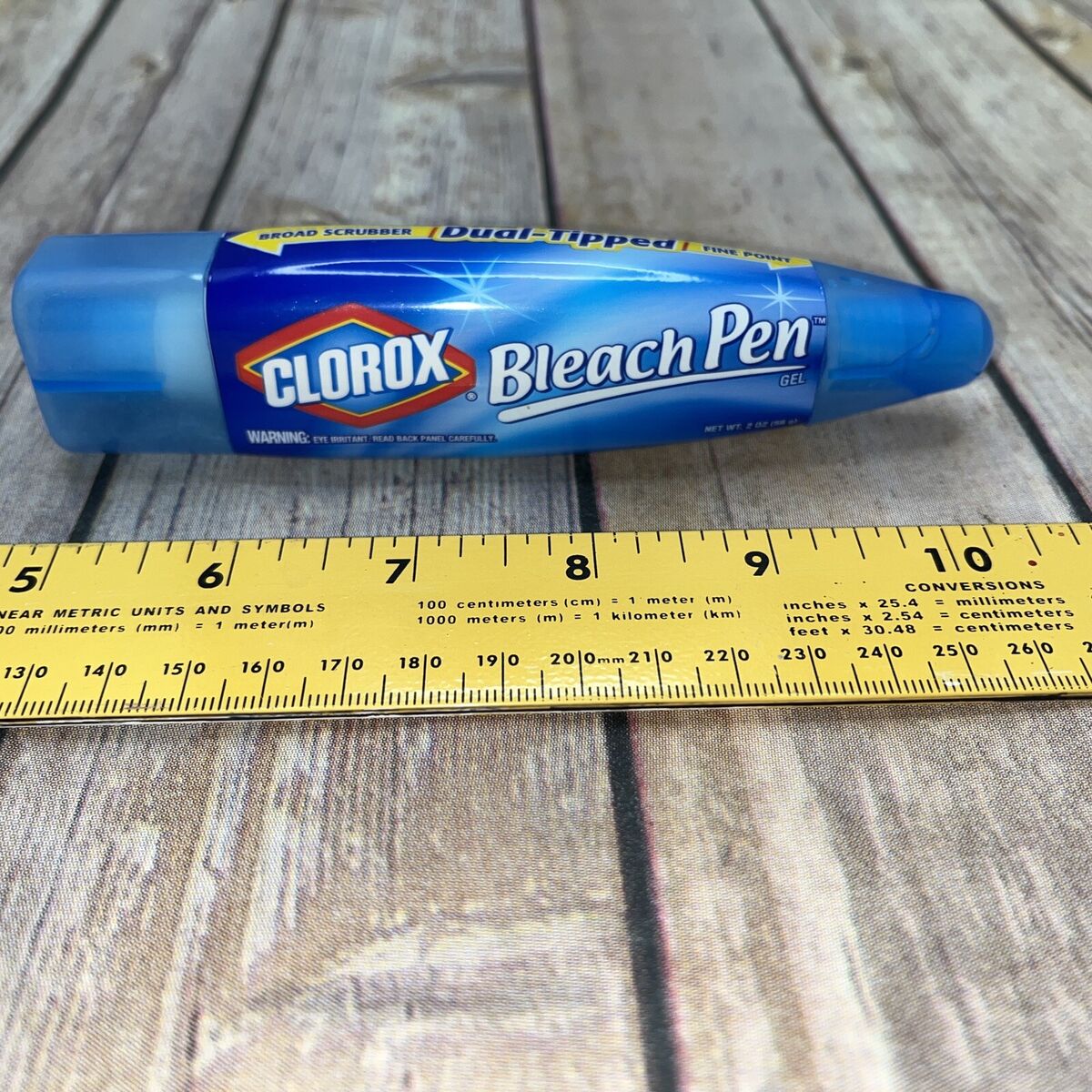 Clorox Bleach Pen Gel Fine Point & Broad Scrubber Dual Tipped
