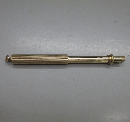 SAMPSON MORDAN SOLID 9ct GOLD DOUBLE PROPELLING PENCIL & DIP PEN 15.8g c1910 - Picture 6 of 13