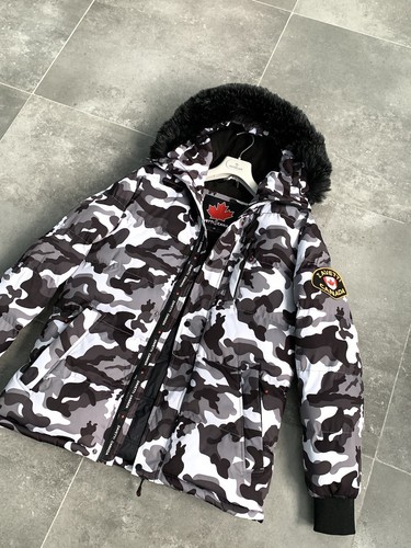 RARE Men's ZAVETTI CANADA Padded Puffer Parka Winter Jacket Fur Trim Coat Size L - Picture 3 of 24