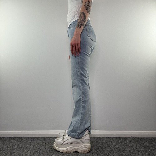 Y2K faded denim mid rise bootcut jeans - Picture 2 of 5