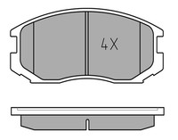 Meyle Bremsbelagsatz, Scheibenbremse Vorderachse U.A. FüR Daihatsu, Mitsubishi
