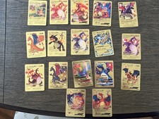 Lotto di 17 - Charizard Gold Foil Fan Art Rare Ottime Condizioni! Pokemon vedi foto 