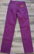 Vintage Wrangler Womens 28x32 Purple Straight Leg Jeans USA Made 90s 14MWZGH