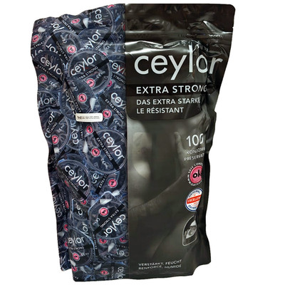 Ceylor Extra Strong Kondome 100 Stück verstärkt 0.1 mm, im klassischem Dösli