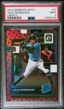 2022 Panini Optic Rated Rookie Julio Rodriguez RC Liberty /25 PSA 9 MARINERS