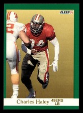 Charles Haley 1991 Fleer #356 San Francisco 49ers FOOTBALL *074