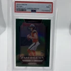 2024 Panini Prizm - Emergent Bo Nix #3 Green Prizm (RC) PSA 9