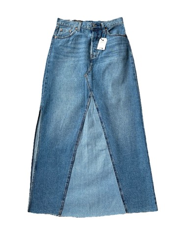 Levi's Premium Side Slit Raw Hem Icon Long Skirt - Bild 6 von 13