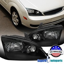 Black Fits 2005-2007 05-07 Ford Focus Headlights Lamps Replacement Lr Black Fits 2005-2007 05-07 Ford Focus Headlights Lamps Replacement Lr