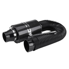 › 76mm 3 Carbon Fiber Induction Filter Box Cold Air Intake System W/ Intake