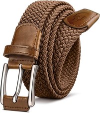 Mens Stretch Braided Belt Elastic Woven Golf Belt 1 3/8  Golf Wear Gift