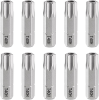 10 StüCk T40H Schraubendreher Torx Bit Set 1/4 Zoll Sechskantschaft 25Mm/1 Zoll