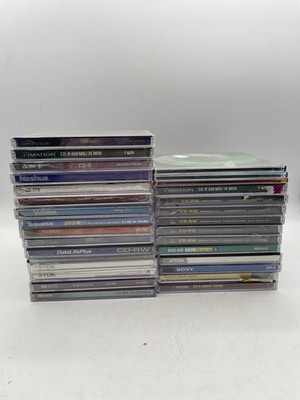 Lot Of 30 Blank Cd Discs Fujifilm Sony Tdk Hp+ More 74/120 minute - New Sealed