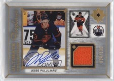 2021 Ultimate Collection Display Jersey 34/135 Jesse Puljujarvi #UDA-JP Auto 4sy