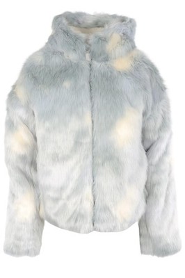 KITH BLAUE BAUMWOLLKUNSTFELLJACKE SMALL