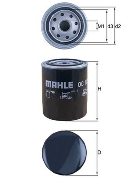 Knecht ÖLfilter OC 105 Anschraubfilter FüR Volvo LT VW 40 28 55 35 Transporter 1-image