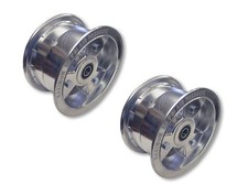Set of 2 6" Aluminum Tri-Star Wheel 3" Wide 3/4" Sealed Ball Bearing for Go Kart