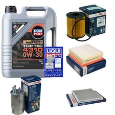 BOSCH Inspektionspaket 5L Liqui Moly Top Tec 4310 0W-30 für Alfa Romeo Mito