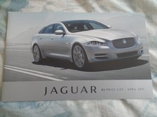 Jaguar XJ Price List brochure Apr 2011 UK market