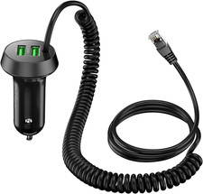 Radar Detector Power Cord with Dual USB Charger Ports - Replacement Power Adapte