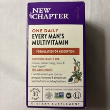 New Chapter Every Man  s Daily Multivitamin Formulated For Peak Health