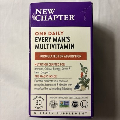 New Chapter Every Man s Daily Multivitamin  Formulated For Peak Health