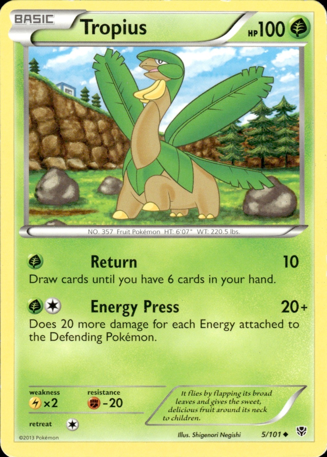 Tropius Uncommon Plasma Blast 5/101 MP