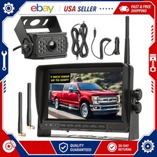 2.4G Wireless RV Backup Camera 7inch 1080P FHD Monitor Night Vision for Furrion