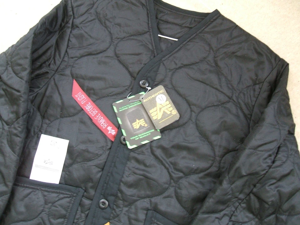 Alpha Industries ALS/92 M65 Coat / Jacket Liner , Medium , Black , NOS . - Image 2 of 4