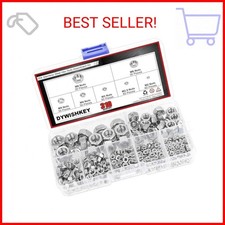 DYWISHKEY 310 Pieces Metric 304 Stainless Steel Hex Nuts Assortment Kit for Scre