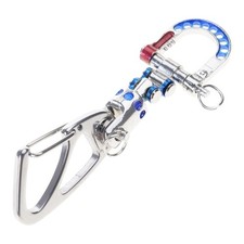 Industrial Style Metal Keychain Futuristic Details Sturdy Gift For Gadget Lovers