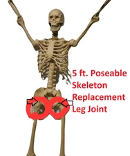 2x Replacement Leg Bracket Adjustable Joint Mount for 5 ft. Poseable Skeleton