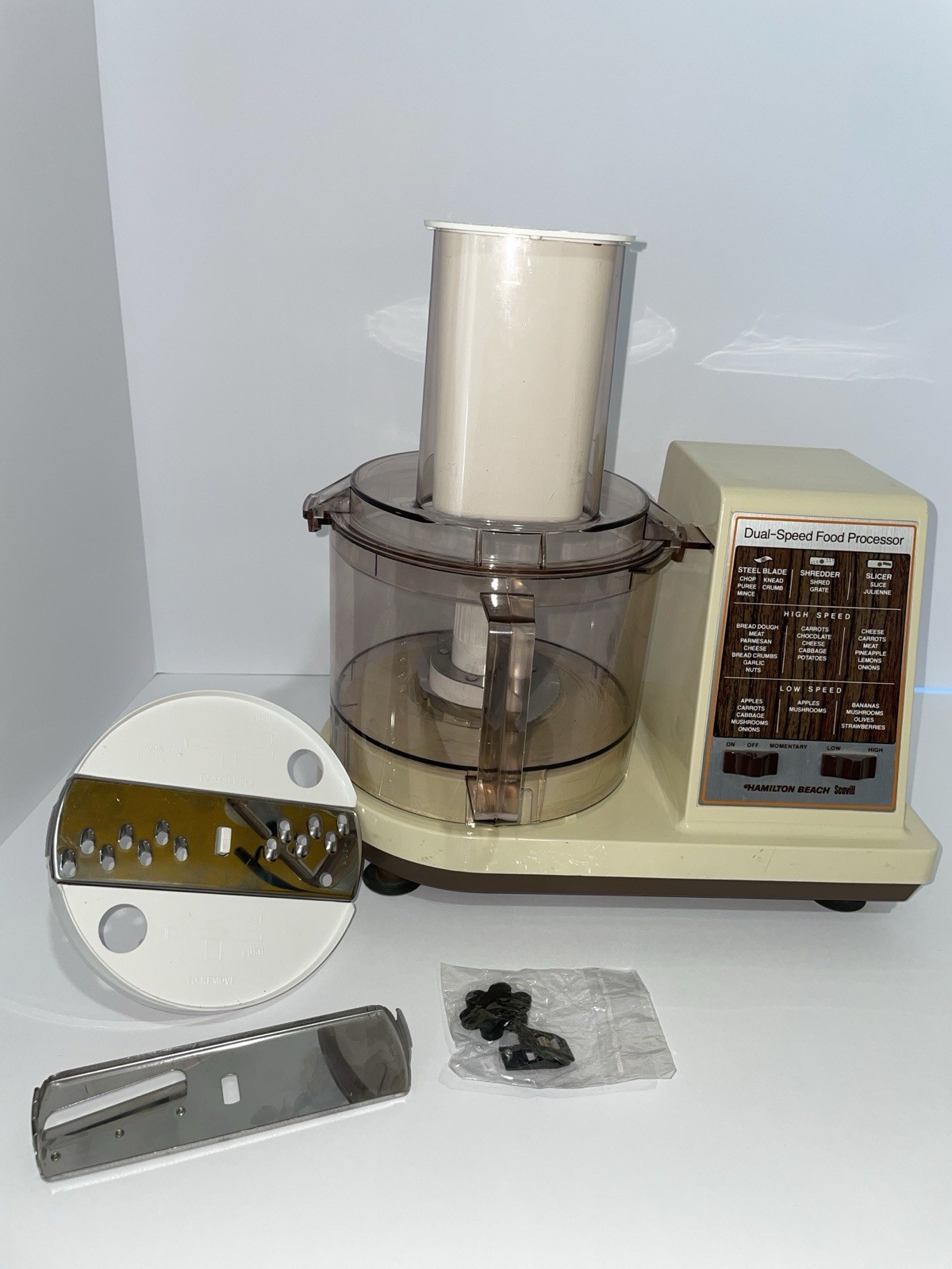 Vtg Hamilton Beach Scovill Dual Speed Food Processor Model 7