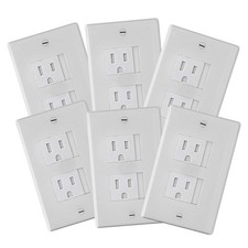 6-Pack Self-closing 2 Screw Decora Outlet Covers- An Alternative To Wall So...