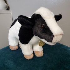 Aurora World Miyoni Tots Cow 10" Plush Stuffed Animal Holstein Calf Toy Lifelike