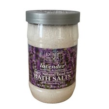Lavender Dead Sea Bath Salts Reviving Calming 100 Natural Lavender Oil 34.2 Oz