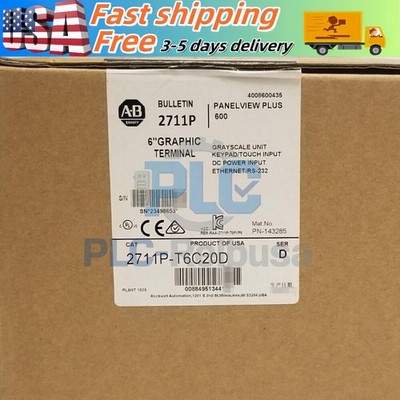 2711P-T6C20D New AB PanelView Plus 600 2711P-T6C20D Factory Sealing US Free Tax