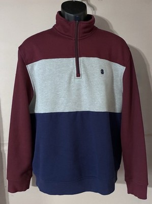 Izod Advantage Performance Stretch Sweatshirt Men s Size Large 1/4 Zip