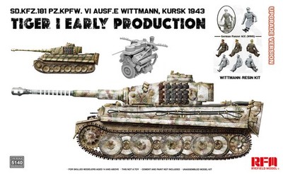 RYEFIELD 5140 1/35 Sd.Kfz.181 TIGER I EARLY KURSK 1943 W/Engine & WITTMANN