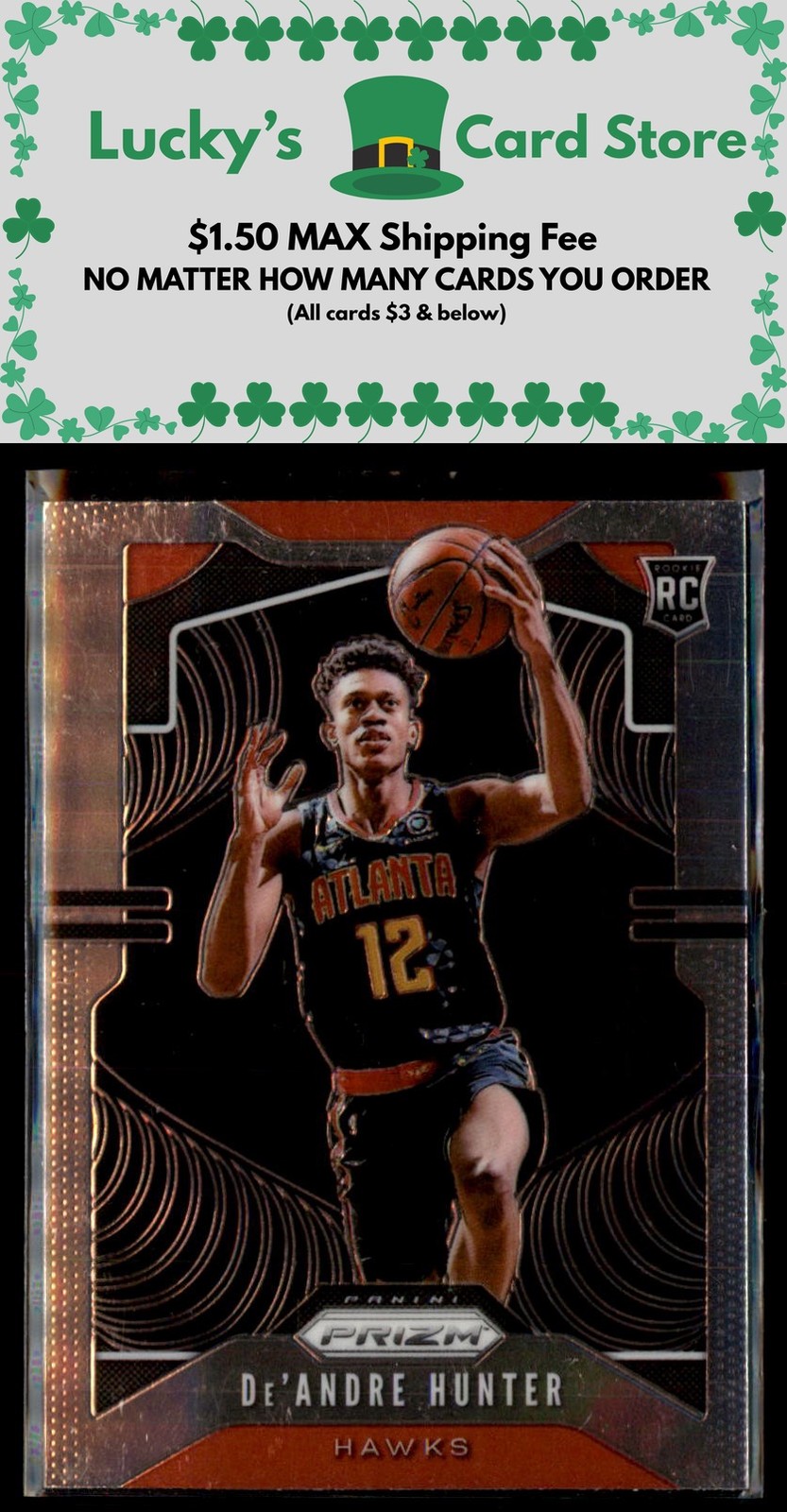 2019-20 Panini Prizm #251 De'Andre Hunter Rookie