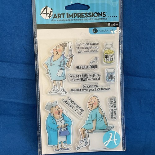 Art Impressions By Hampton GET WELL Clear Stamp Set
