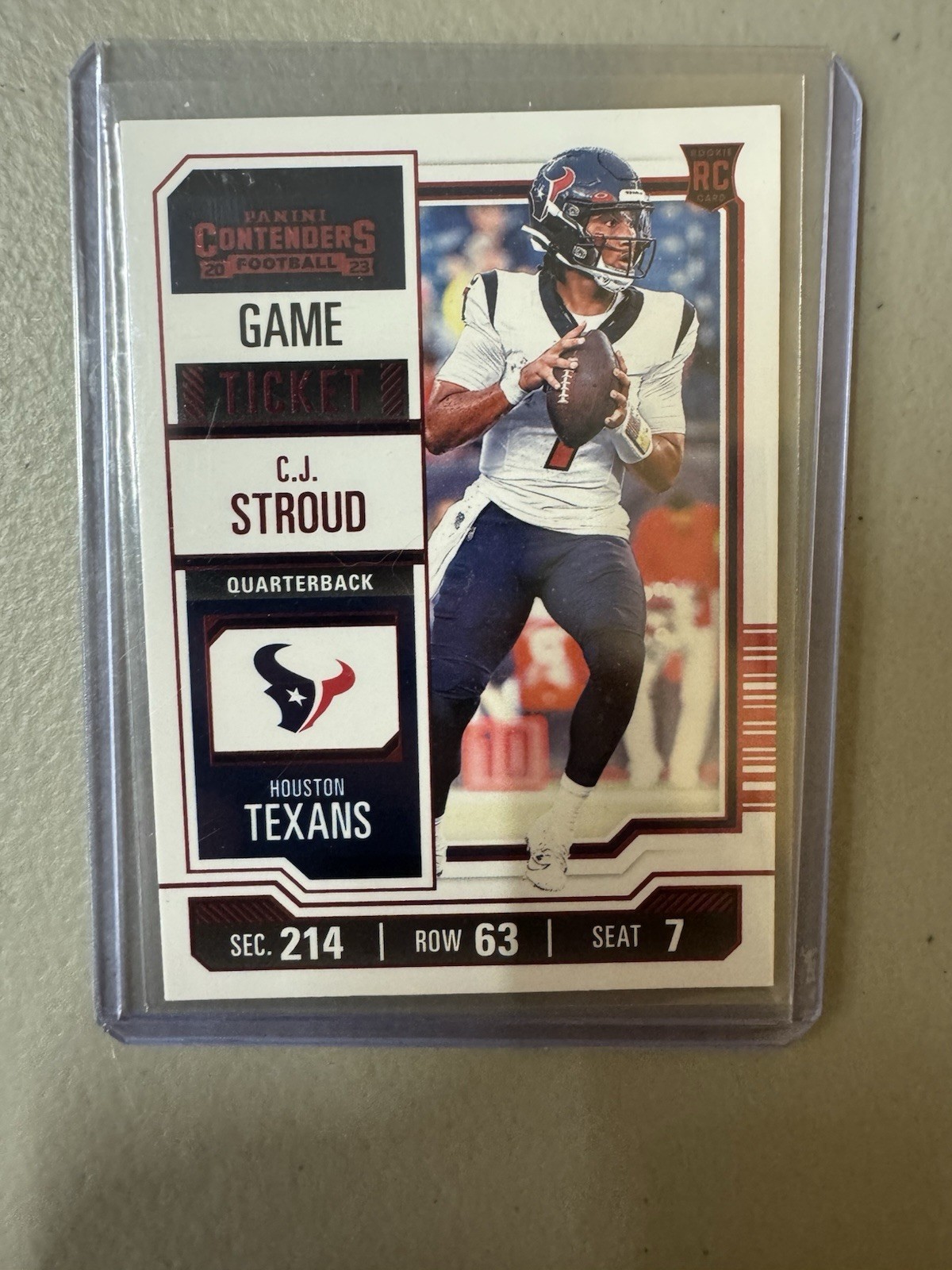 2023 Panini Contenders - C.J. Stroud #40 Red Game Ticket (RC)