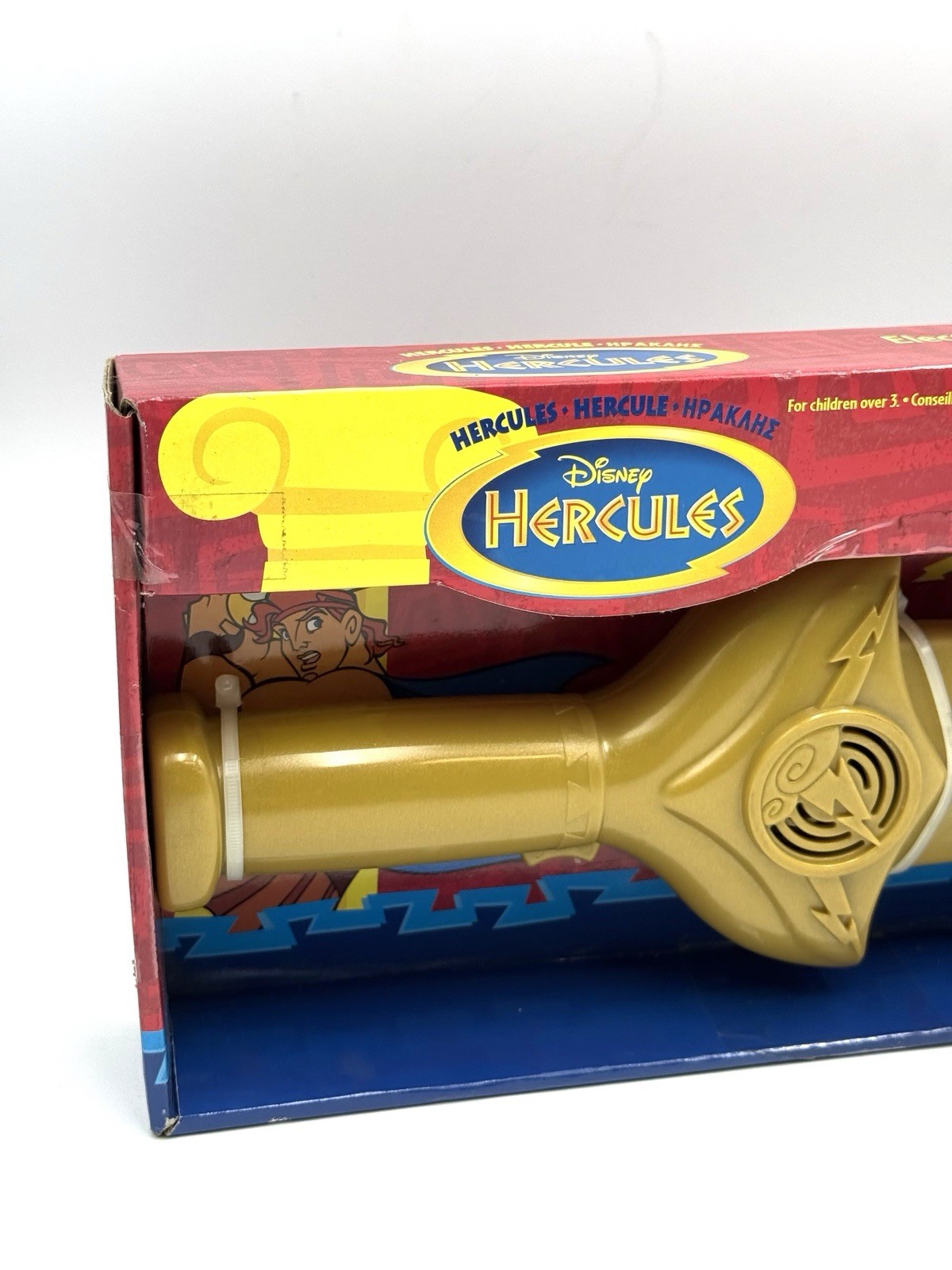 VINTAGE MATTEL DISNEY HERCULES ELECTRONIC POWER SWORD VERY RARE NEW IN BOX FZ