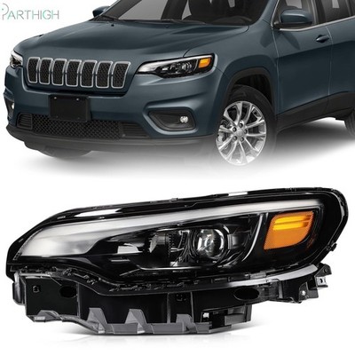 Left For Jeep Cherokee 80th 2.4L 2021 LED DRL Black Headlight Assembly