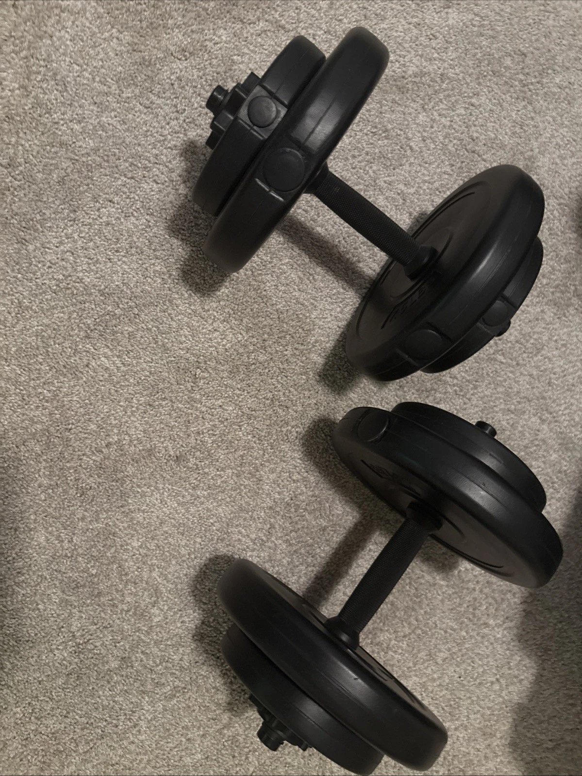 Elegainz Adjustable Dumbbell Set - Black, 40lb (Pair 2x20lb)