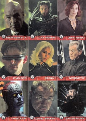 X-MEN MARVEL MOVIE 2 2003 TOPPS COMPLETE BASE CARD SET OF 1- 72 COMPLETE NMMT