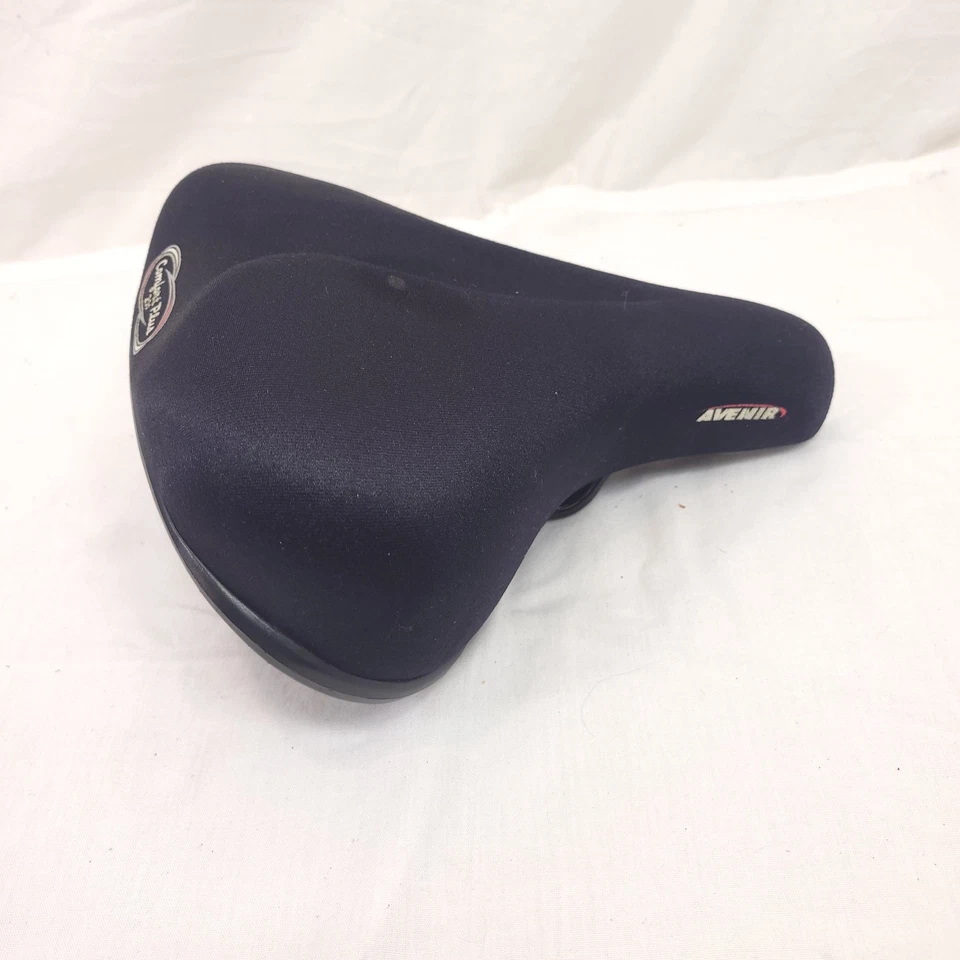 Assento de bicicleta AVENIR Comfort Plus 200 vintage preto mola sela suspensão retrô - Imagem 2 de 4