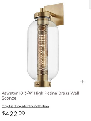 #ad Troy Lighting B7031 PBR Atwater Medium Wall Sconce New $180.00