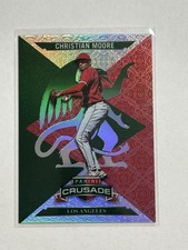 2025 Panini Crusade Christian Moore RC #23 Green SP /249 Los Angeles Angels